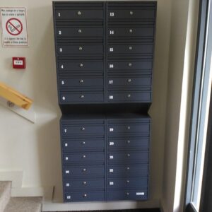 Wall mounted multi occupancy letterboxes E1s for narrow spaces Wall mounted multi occupancy letterboxes E1s for narrow spaces