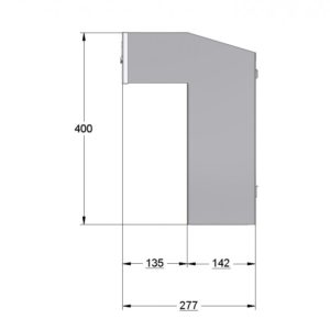 W3-4_XL - Through the wall letterbox for porches, dimensions
