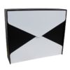 Wall mounted external letterbox Gavia - Black with white panels